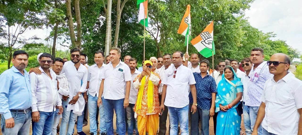 कुरुद-भखारा में निकली भारत जोड़ो पदयात्रा