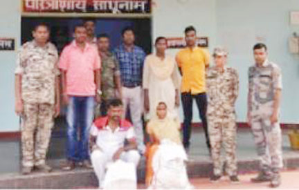 एक लाख के गांजा संग दो तस्कर पकड़ाए