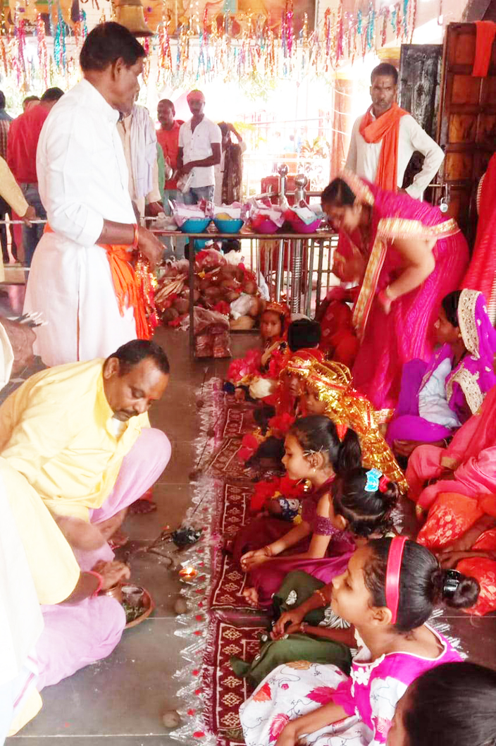 महाष्टमी पर सिहावा शीतला शक्ति पीठ में हवन पूजन