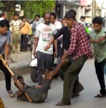 नशे में दिव्यांग ने होटल की कांच तोड़ी, कर्मचारियों ने लाठी डंडे से पीटा