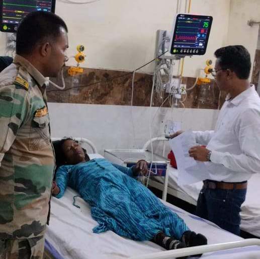 गाज से महिला घायल