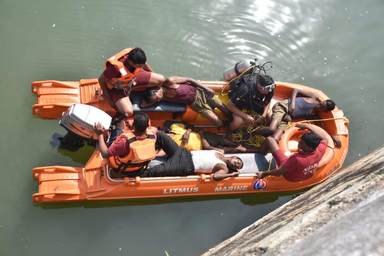 बाढ़ आपदा से निपटने घुनघुट्टा बांध में किया गया मॉक एक्सरसाइज