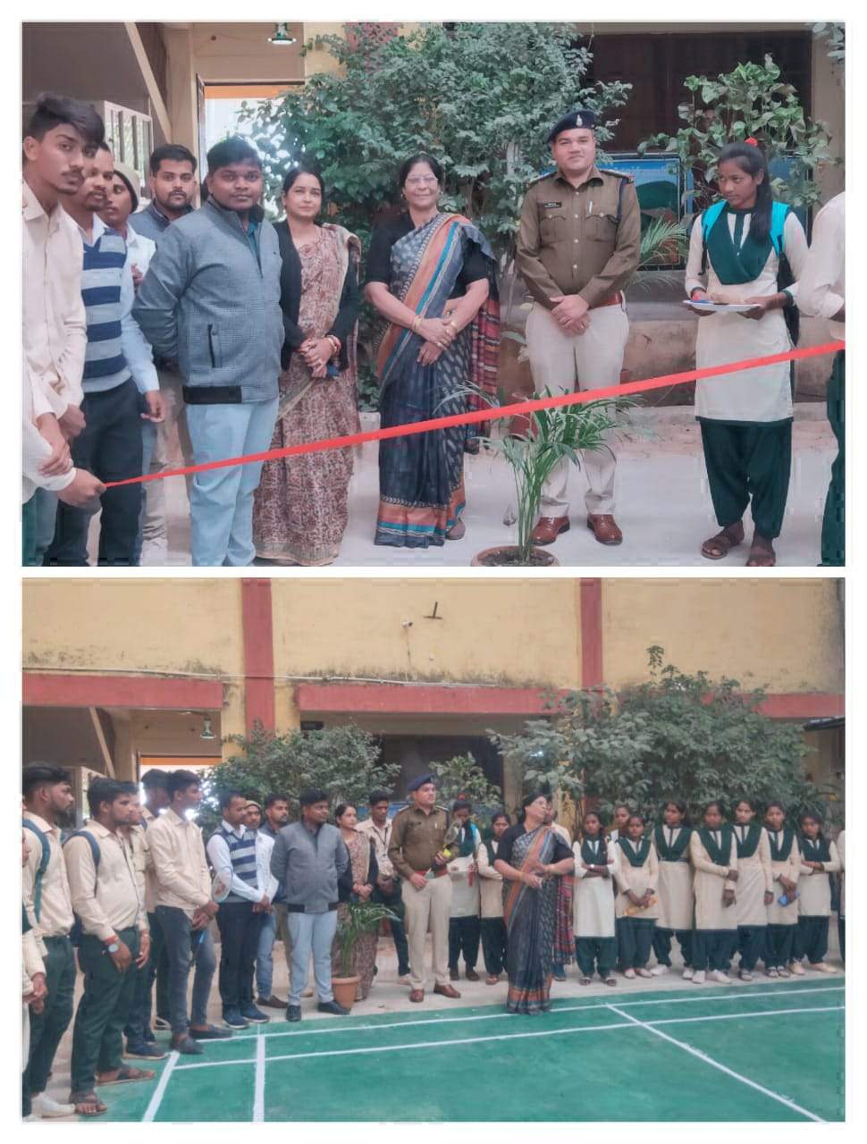 कॉलेज में बैडमिंटन कोर्ट का उद्घाटन