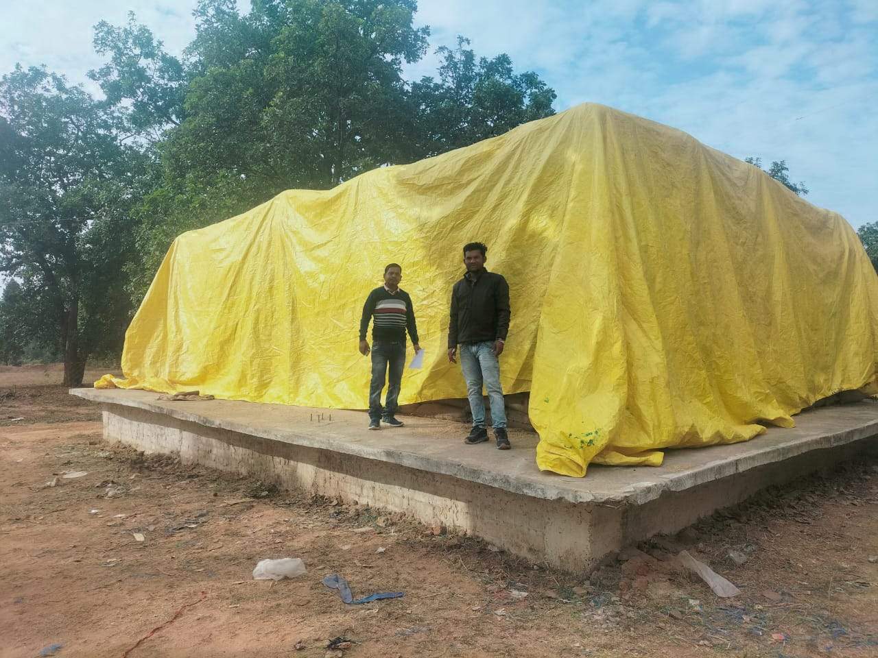 उपार्जन केंद्रों में तिरपाल और कैप कवर का समुचित इंतजाम