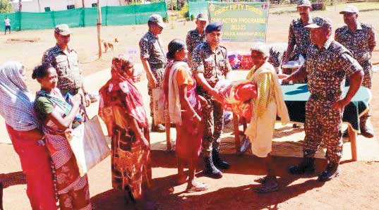 सिविक एक्शन कार्यक्रम आईटीबीपी ने बांटे सामान