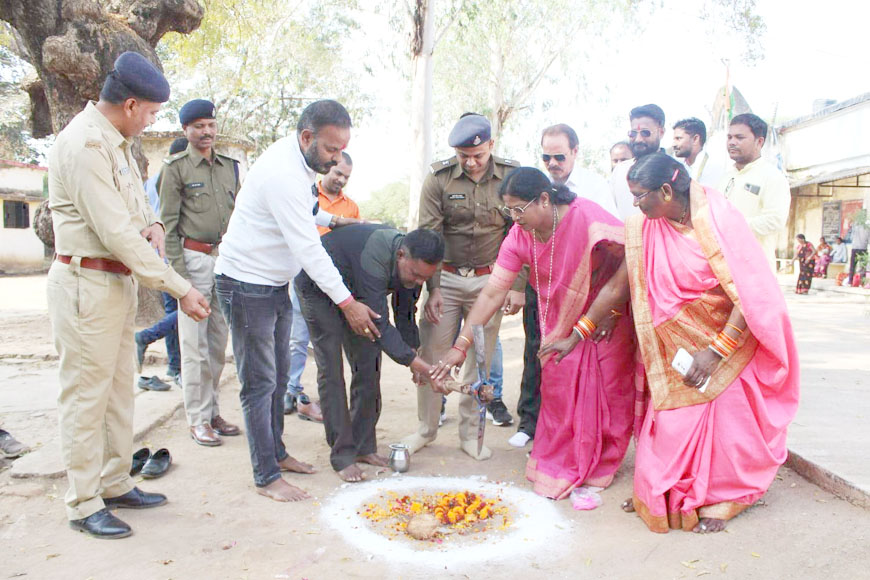 प्रतिक्षालय निर्माण का महापौर ने किया भूमिपूजन