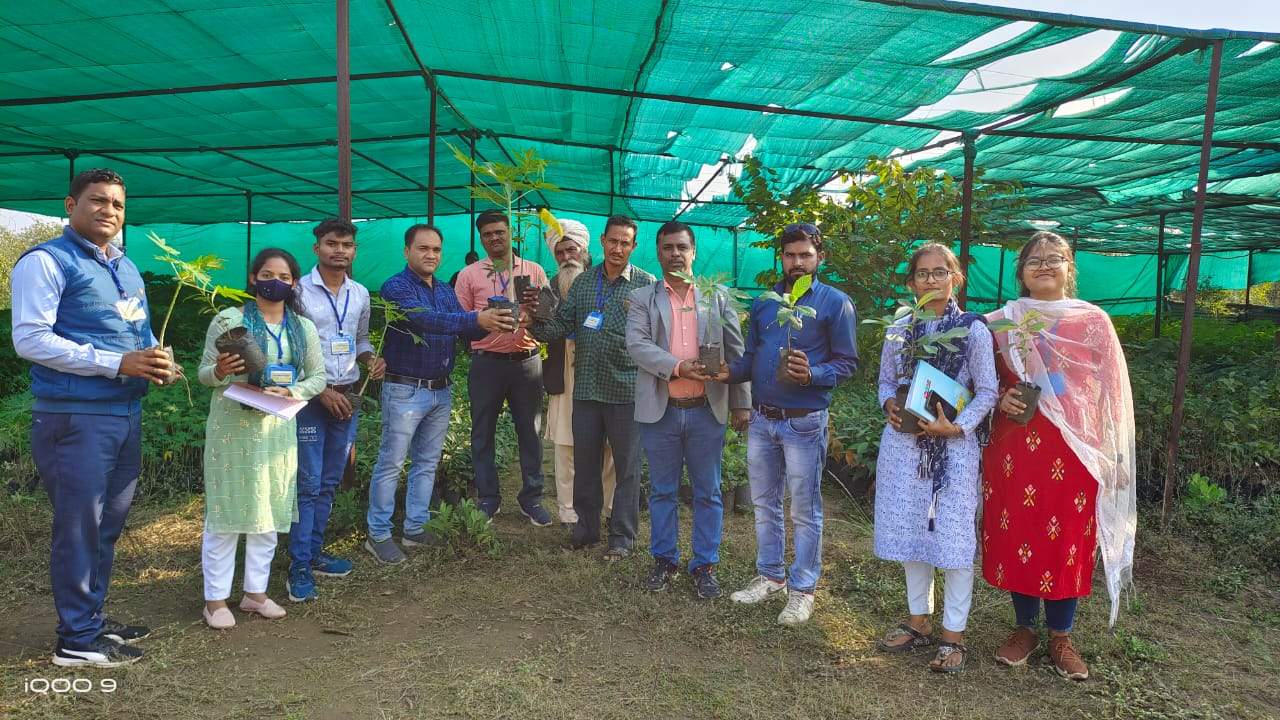 विद्यार्थियों ने किया उद्यानिकी नर्सरी का भ्रमण