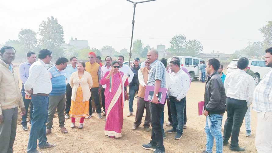 विधायक ने किया कार्यक्रम स्थल का निरीक्षण