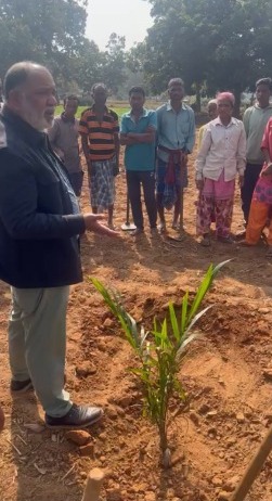 पाम ऑयल रोपण प्रक्षेत्र का निरीक्षण