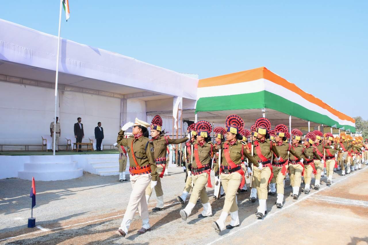 गणतंत्र दिवस समारोह की तैयारी का अंतिम रिहर्सल गणतंत्र दिवस समारोह की तैयारी का अंतिम रिहर्सल