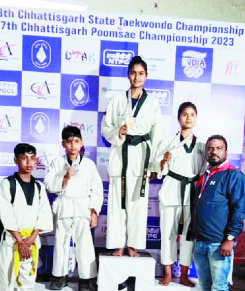 स्टेट ताईक्वांडो में पेंड्रा गौरेला को 11-7 पराजित कर गीतांजलि ने जीता गोल्ड, अब खेलेंगी नेशनल