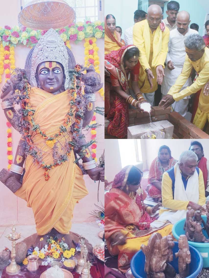 मंदिर में 6 मूर्तियों का प्राण-प्रतिष्ठा मंदिर में 6 मूर्तियों का प्राण-प्रतिष्ठा