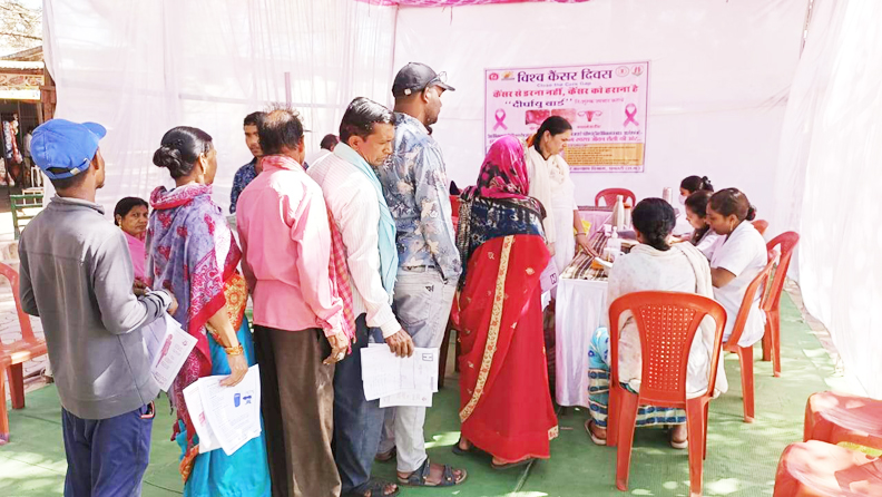 कैंसर शिविर में 118 लोगों की जांच, 2 पॉजिटिव मिले