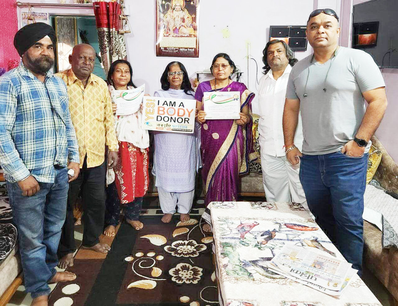 रुखमणी-मीना द्वारा देहदान की घोषणा