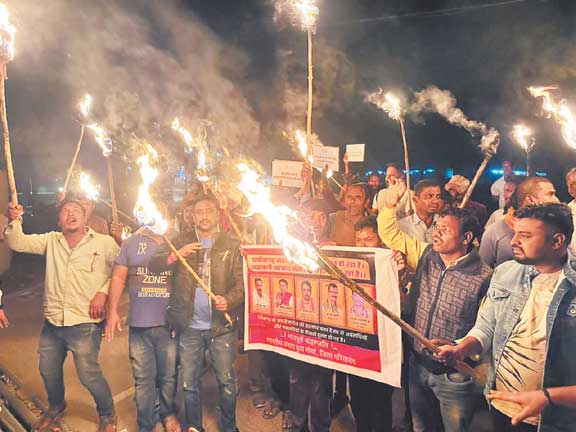 भाजयुमो की मशाल रैली भाजयुमो की मशाल रैली
