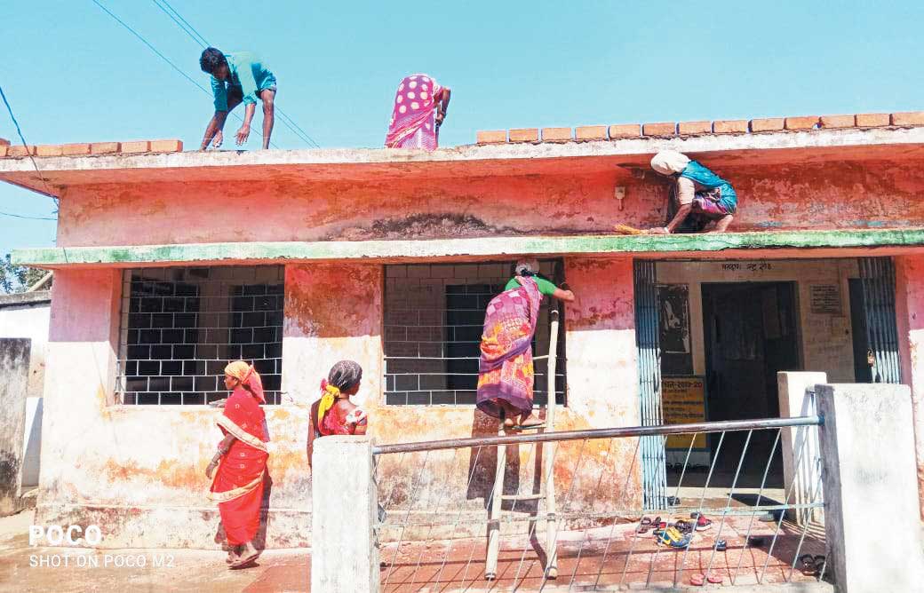 सामुदायिक सहभागिता से प्राथमिक शाला डोमपदर का हो रहा कायाकल्प