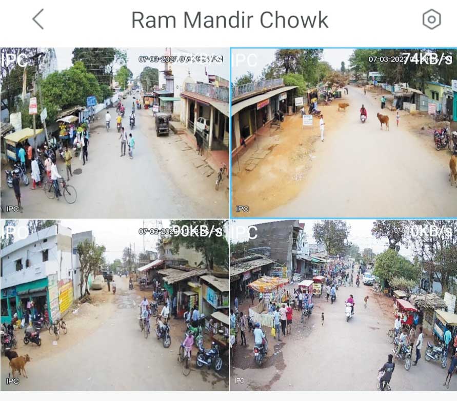 सुरक्षा व्यवस्था के मद्देनजर दो चौराहे में सीसीटीवी कैमरे