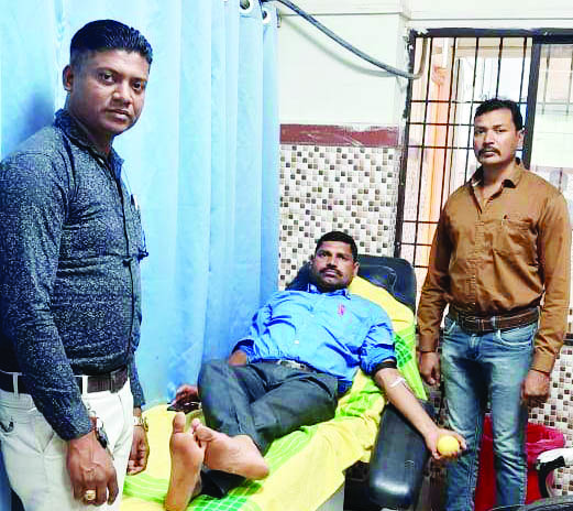 पूर्व सैनिक सोनकर ने किया 46वाँ रक्तदान पूर्व सैनिक सोनकर ने किया 46वाँ रक्तदान
