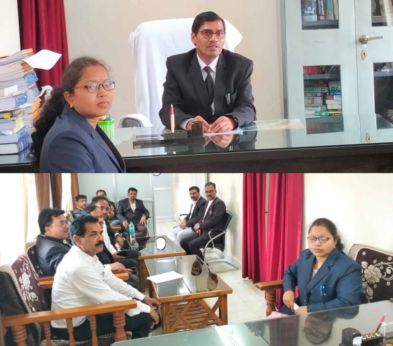 विधिक सेवा के पैनल अधिवक्ताओं की जिला न्यायाधीश ने ली बैठक विधिक सेवा के पैनल अधिवक्ताओं की जिला न्यायाधीश ने ली बैठक