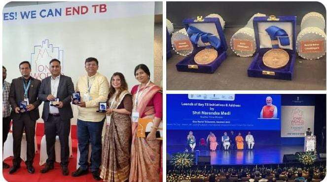 टीबी उन्मूलन में जिले को कांस्य पदक