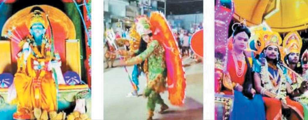 रामनवमी पर फूलों से सजे रथ पर निकली भव्य शोभायात्रा