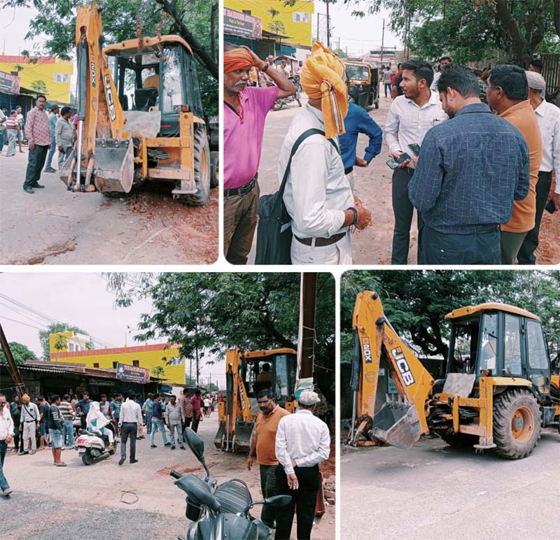 अतिक्रमण पर चला निगम का जेसीबी