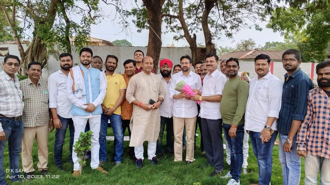 छत्तीसगढ़ सह- प्रभारी विजय जांगिड़ का स्वागत