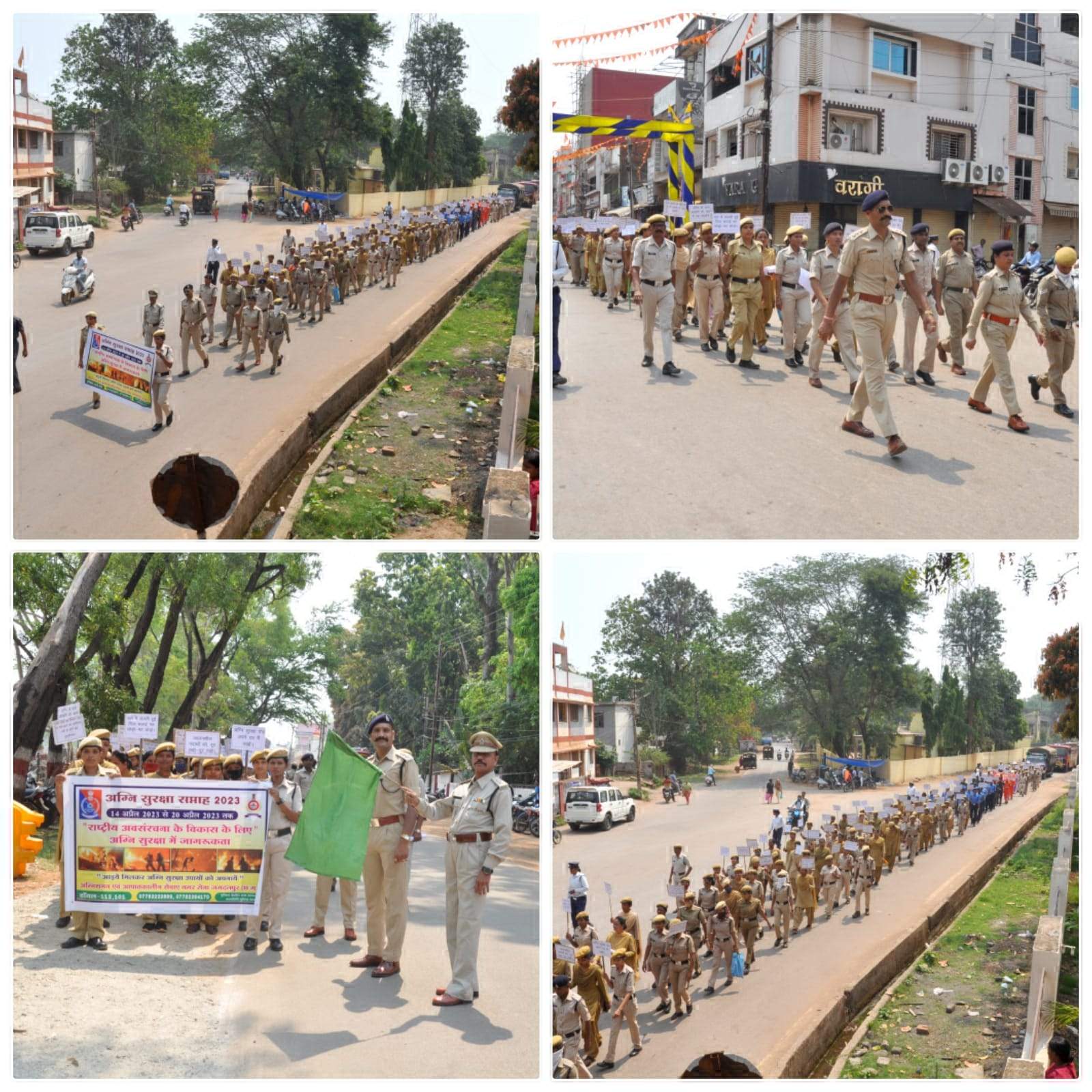 जवानों की शहादत को याद करते निकाला पैदल मार्च