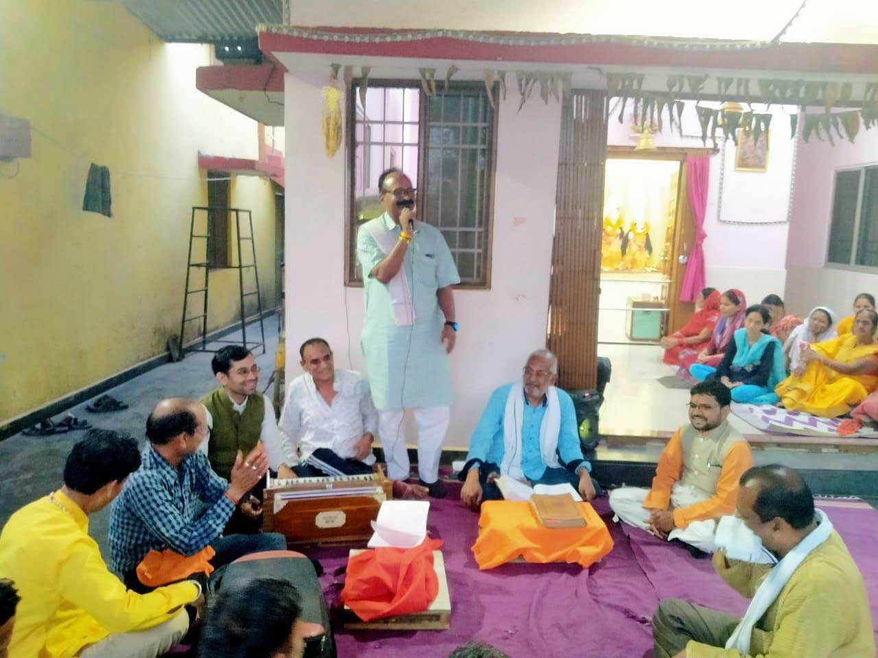 लक्ष्मी नारायण मंदिर में मानसगान व व्याख्यान