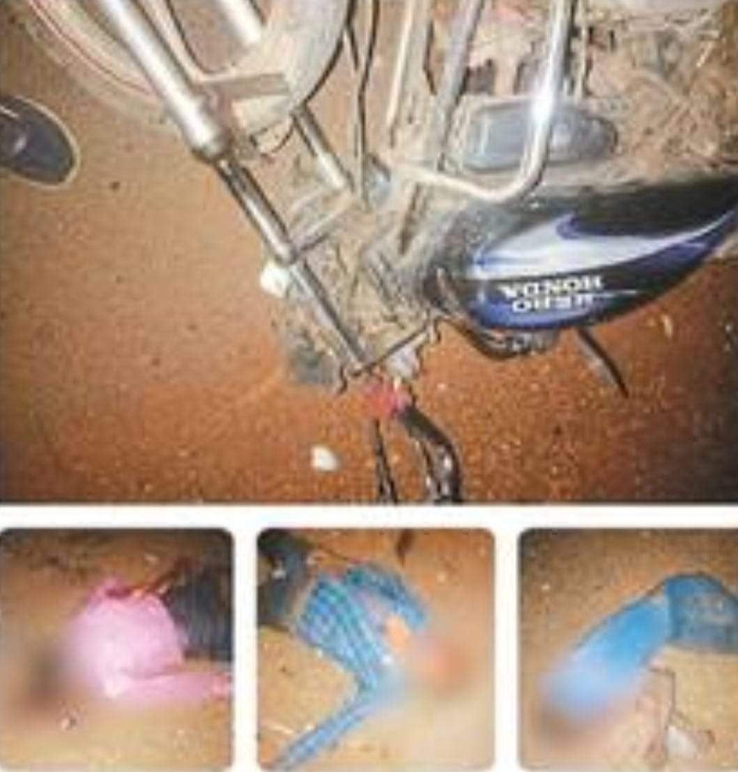 माल वाहक की ठोकर से  बाइक सवार 3 की मौत