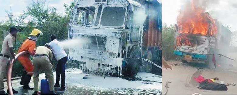 सडक़ पार कर रहे युवक को ट्रक ने रौंदा, मौत सडक़ पार कर रहे युवक को ट्रक ने रौंदा, मौत