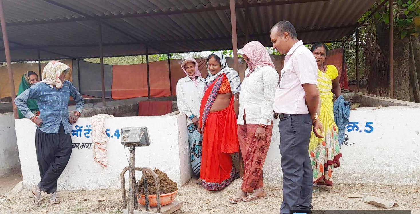 गौठानों में नियमित रूप से हो रही गोबर खरीदी