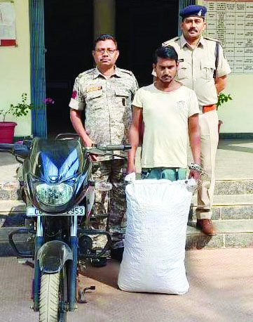 गांजा समेत एक बंदी