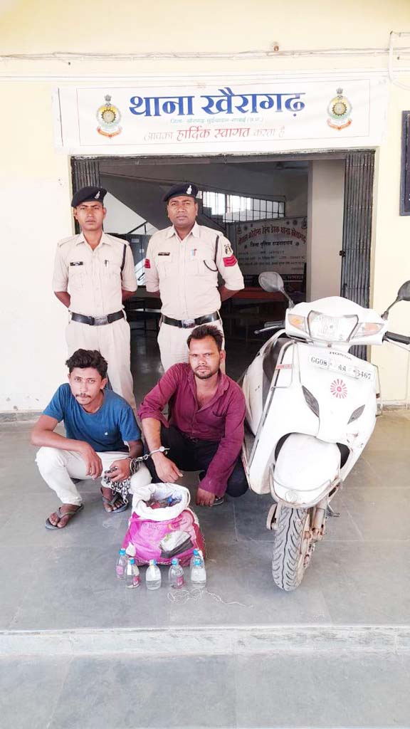 शराब सहित दो आरोपी पकड़ाए