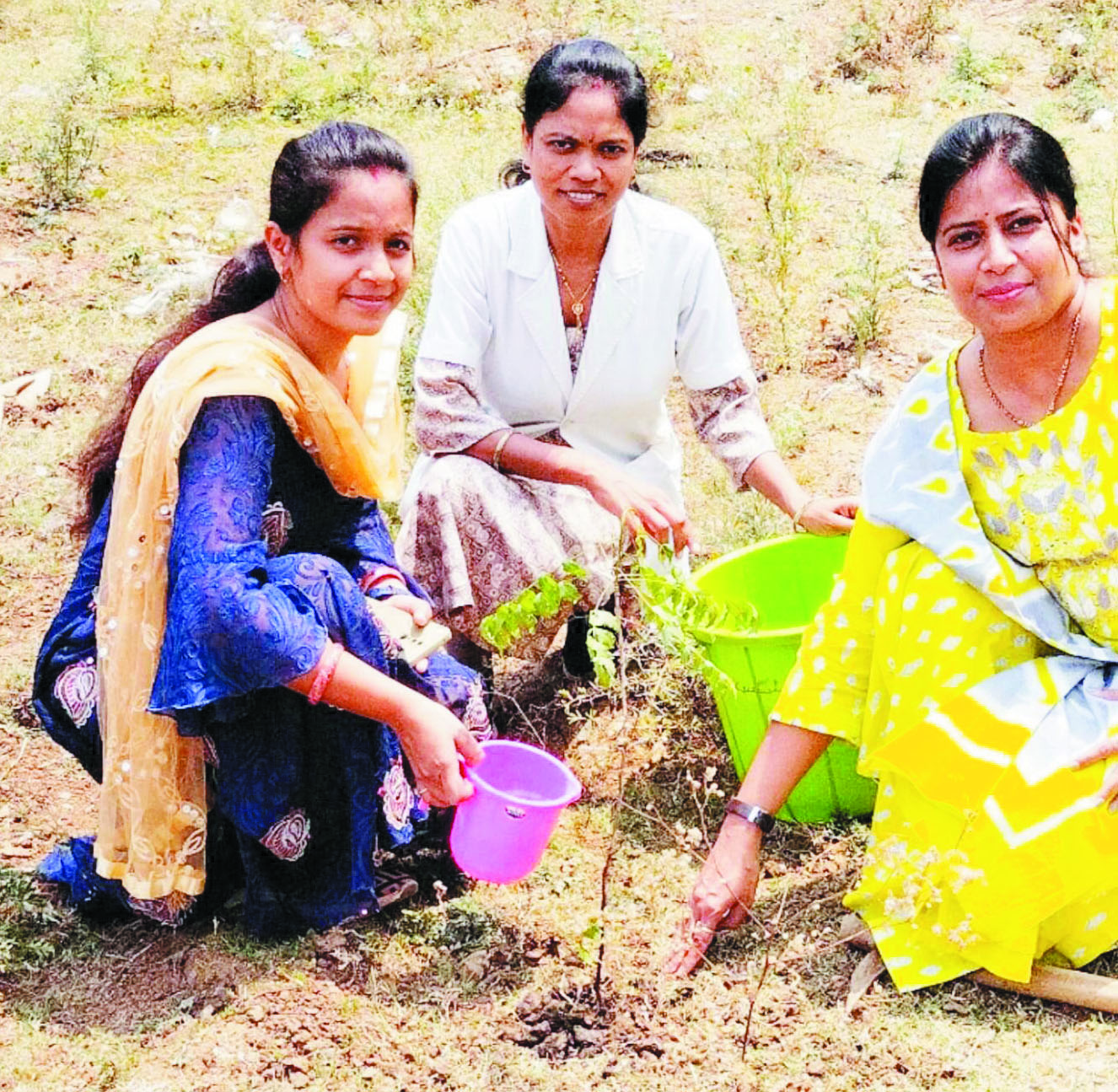 विश्व पर्यावरण दिवस गंैंदाटोला में पौधरोपण
