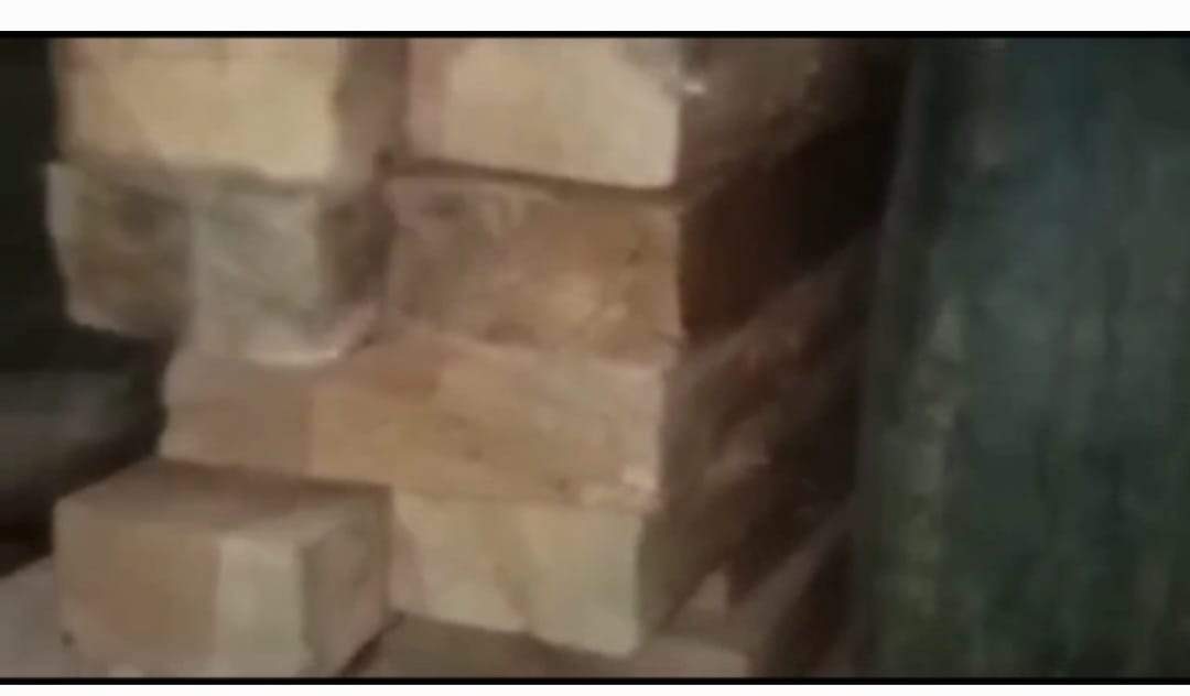 अवैध इमारती लकड़ी का परिवहन कर रहे तस्करों  को ग्रामीणों ने पकड़ा 