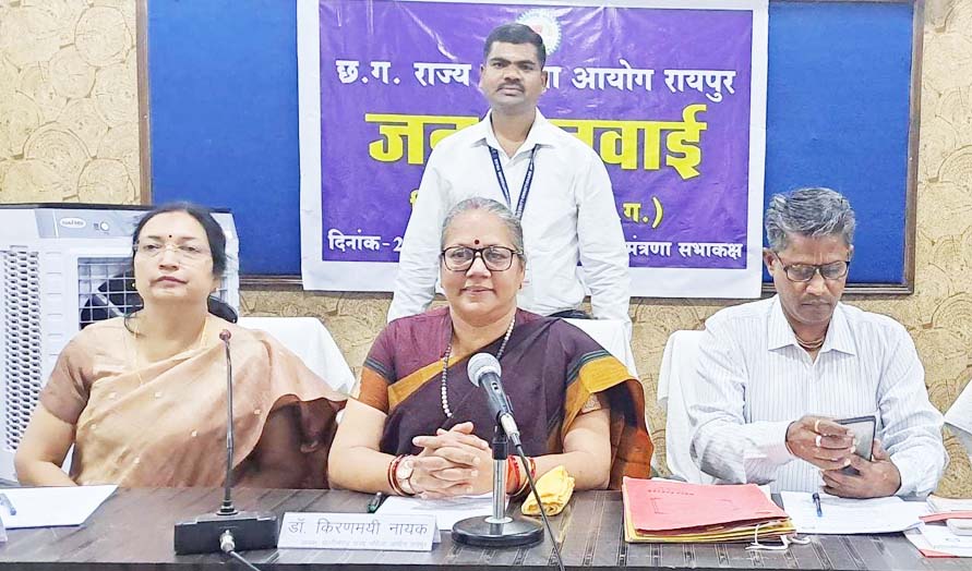 राज्य महिला आयोग की अध्यक्ष ने महिला उत्पीडऩ  से संबंधित प्रकरणों पर की सुनवाई