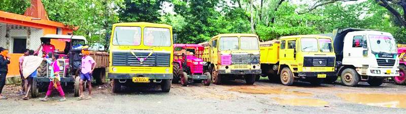 खनिजों की अवैध खुदाई-परिवहन, 7 वाहनों पर प्रकरण दर्ज