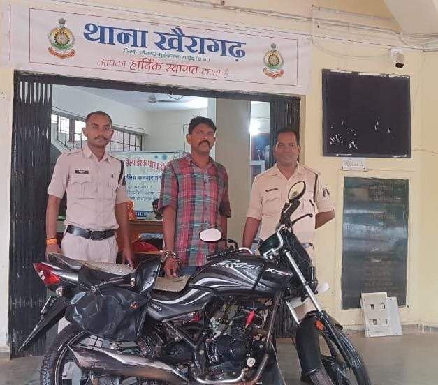 बाईक चोरी का आरोपी पकड़ाया बाईक चोरी का आरोपी पकड़ाया