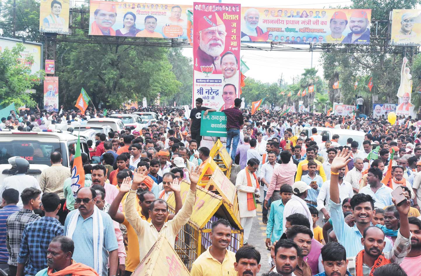 भाजपा का बड़ा आयोजन, जन सैलाब से सडक़ों पर जाम