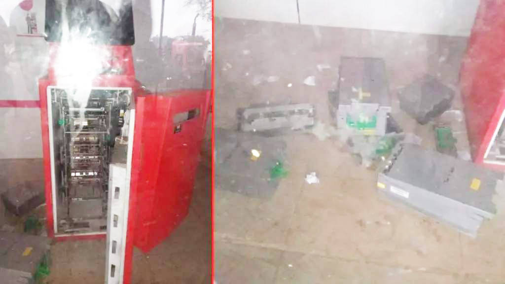 एटीएम तोडक़र लाखों रुपए पार