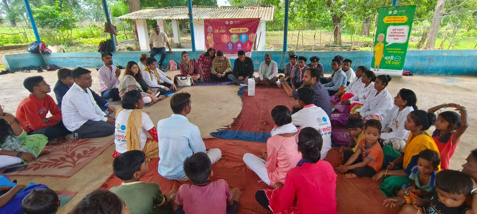 यूनिसेफ दल का जिला भ्रमण