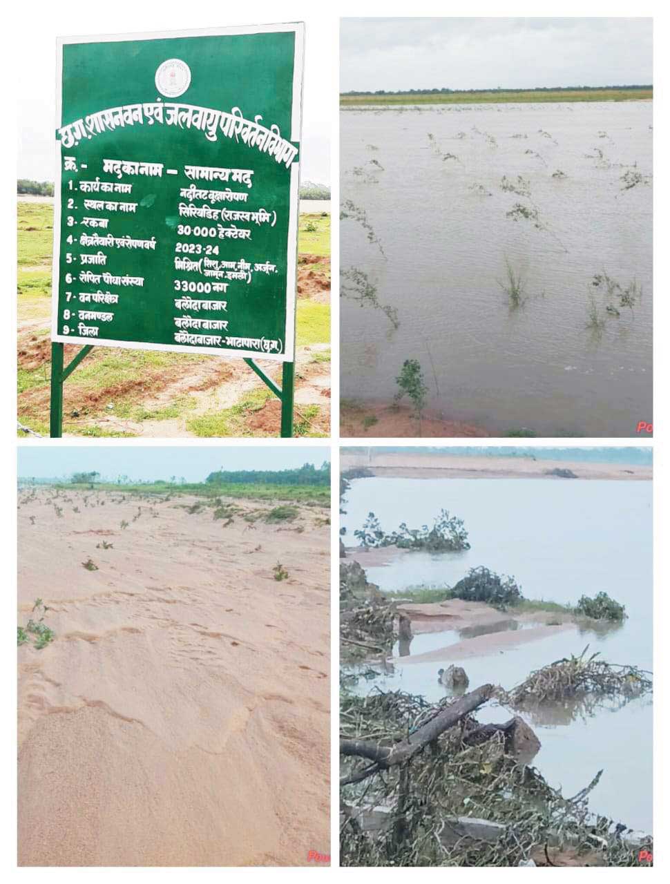 नदी तट पर किया जाना था 30 हेक्टेयर में 33 हजार पौधों का रोपण