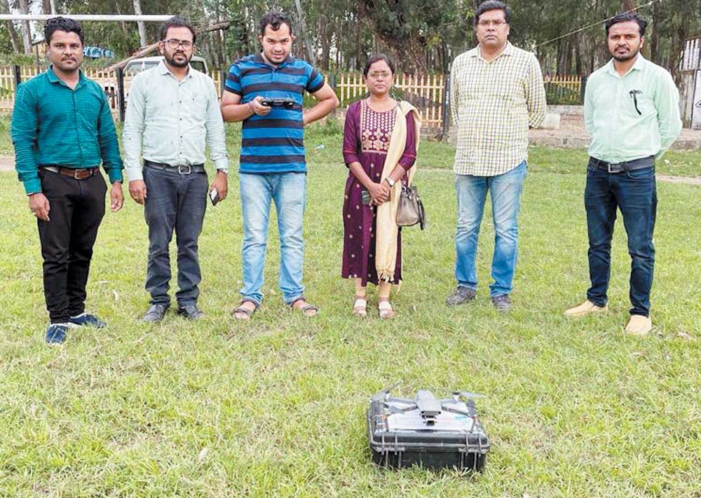 नजूल क्षेत्र का रिकॉर्ड अपडेट करने ड्रोन से सर्वे