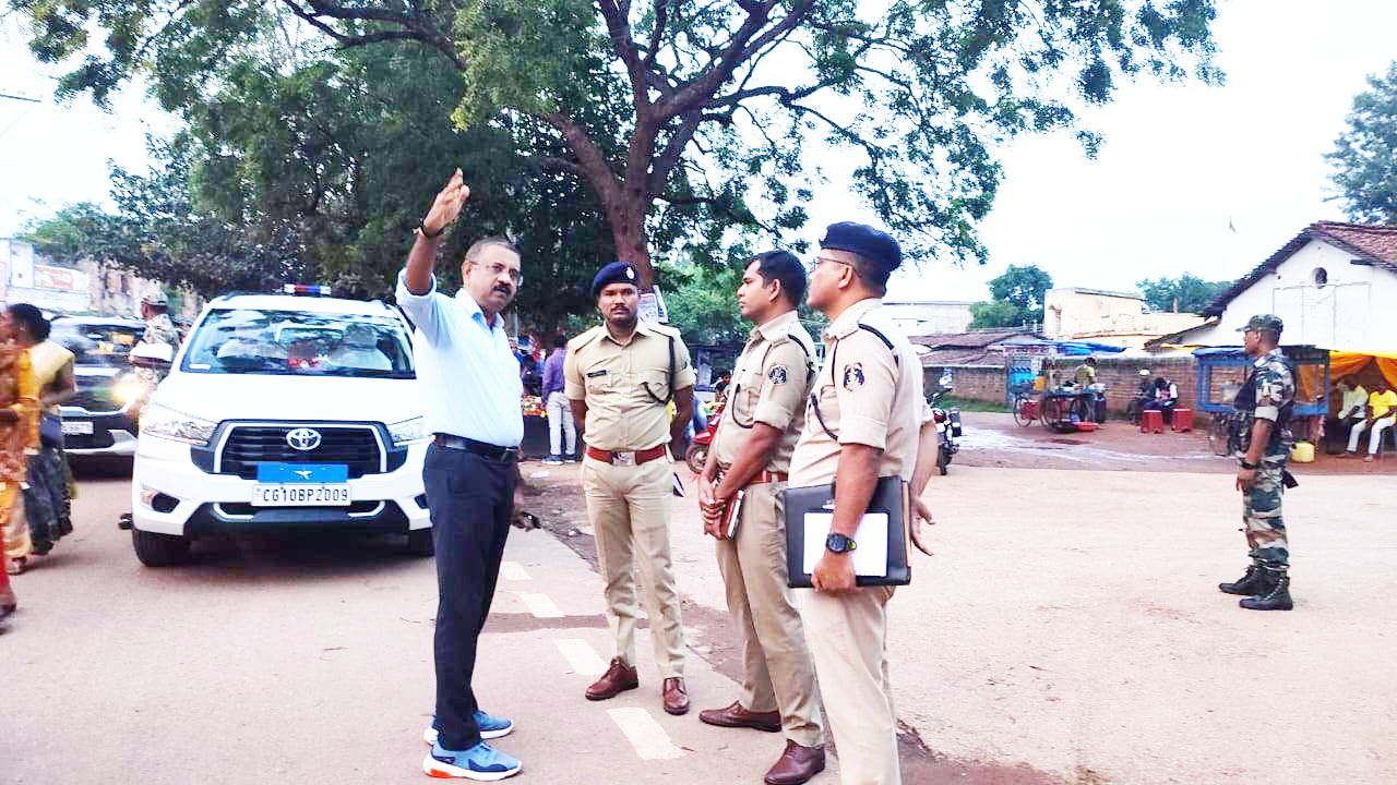 नड्डा के आगमन को लेकर कार्यक्रम  स्थल का एसएसपी ने लिया जायजा