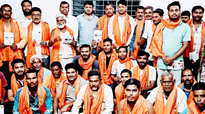 भाजपाइयों ने लिया डबल इंजन की सरकार बनाने का संकल्प