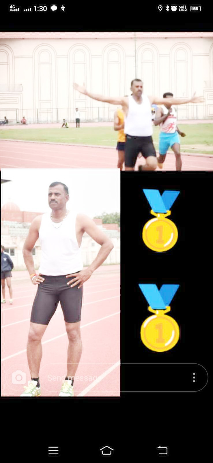 जी कामेश को 100 मीटर रेस में गोल्ड जी कामेश को 100 मीटर रेस में गोल्ड