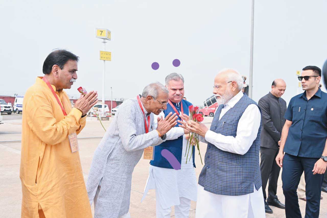 प्रधानमंत्री का चंदूलाल ने किया स्वागत