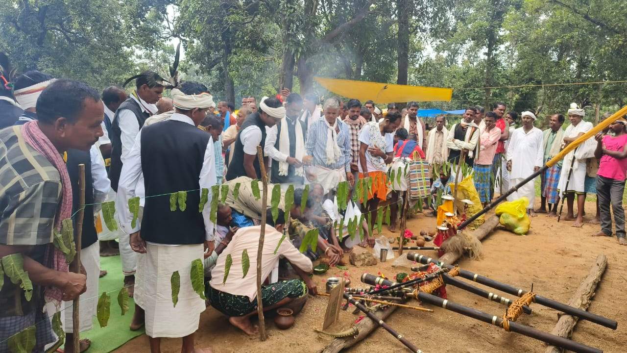 भीरागांव में गांयता जोहारनी भीरागांव में गांयता जोहारनी