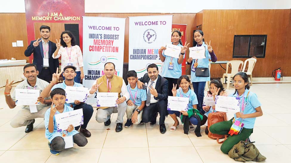 बेंगलुरू में 14वें इंडियन नेशनल मेमोरी चैंपियनशिप में बेमेतरा से 9 प्रतिभागी शामिल